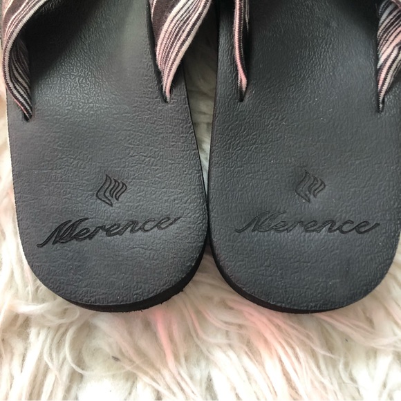 Merence Stripe Jersey Knot Thong Flip Flop Sandals 7/8 - Picture 3 of 9